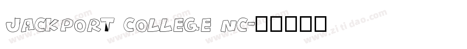 JACKPORT COLLEGE NC字体转换